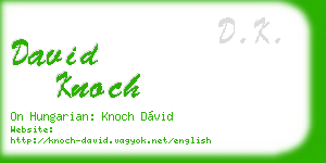 david knoch business card